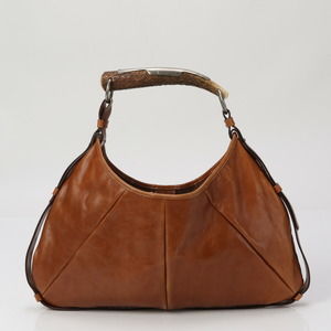 Yves Saint Laurent Mombasa Buffalo Horn Handbag Brown